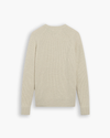 View of model wearing Wishbone Crewneck Sweater, Regular Fit.